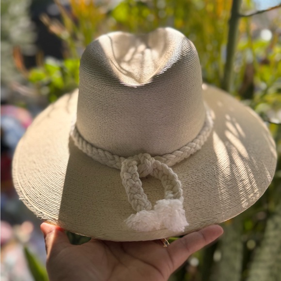 Women's Cream Wide Brim Braided Rope Fedora Hat - Picture 7 of 15